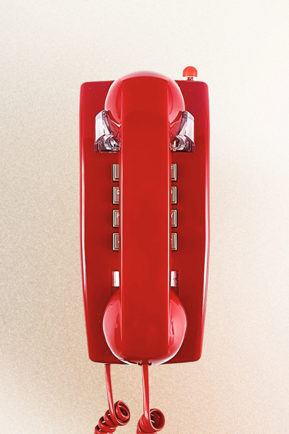 Red Bluetooth Landline Style Wall Phone