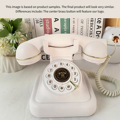 White Rotary Bluetooth Phone