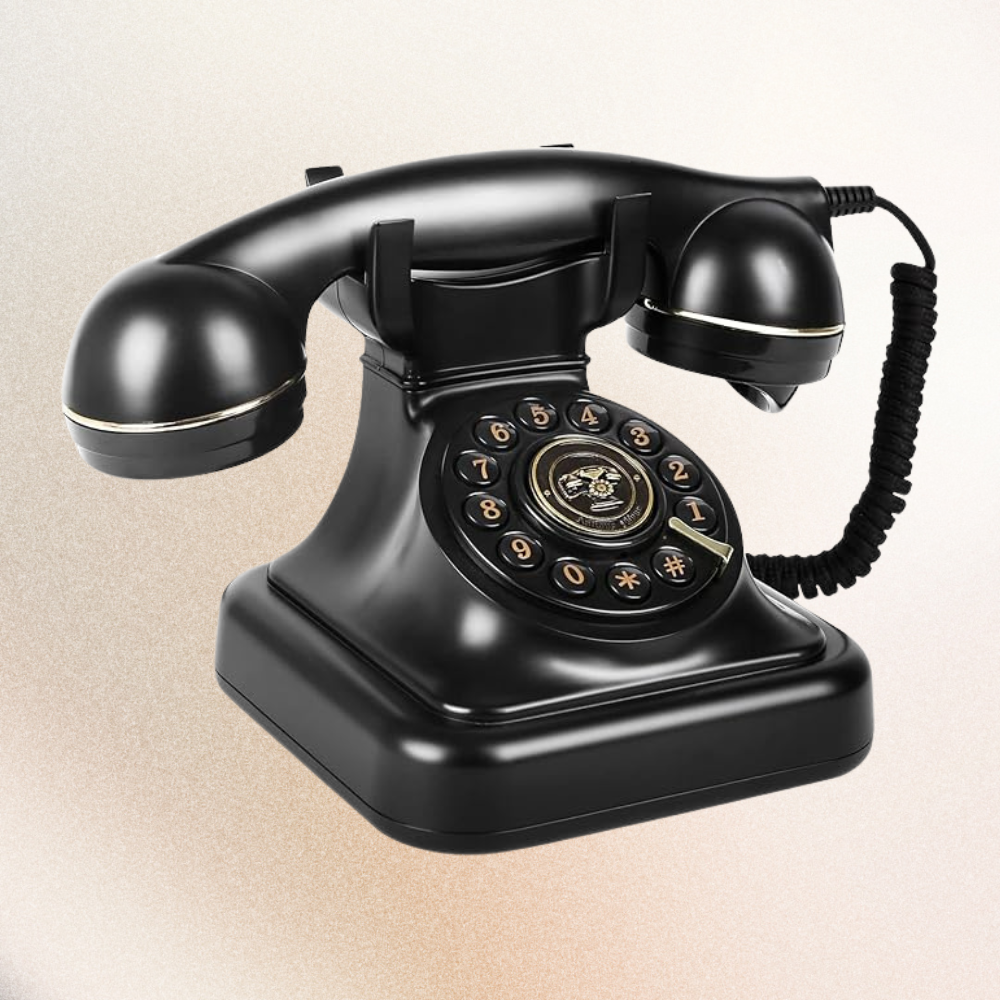 Black Rotary Bluetooth Phone