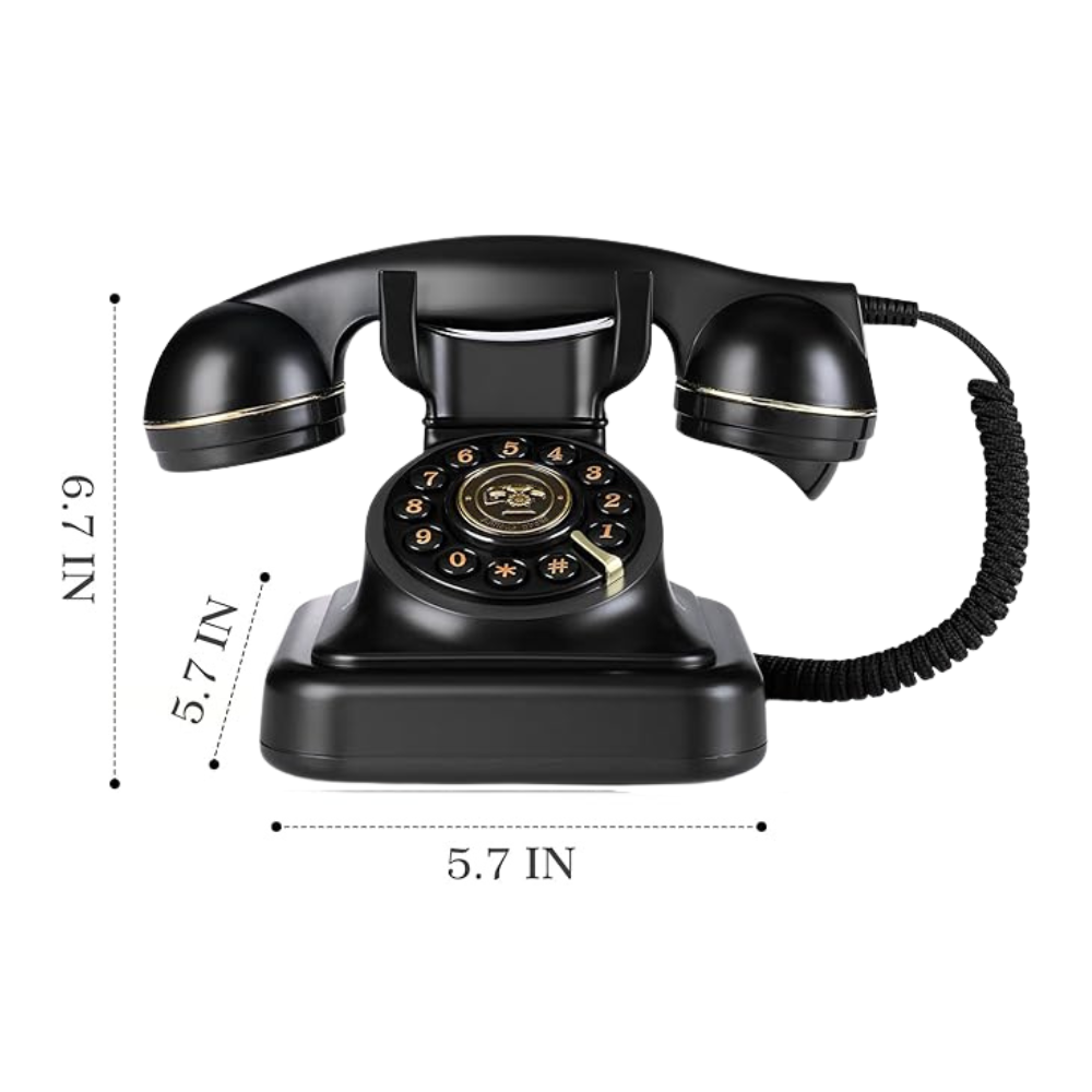 Black Rotary Bluetooth Phone