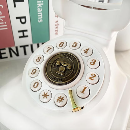 White Rotary Bluetooth Phone