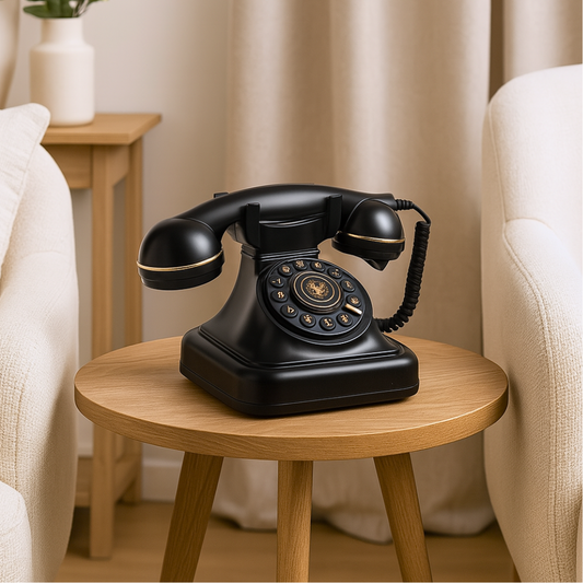 Black Rotary Bluetooth Phone