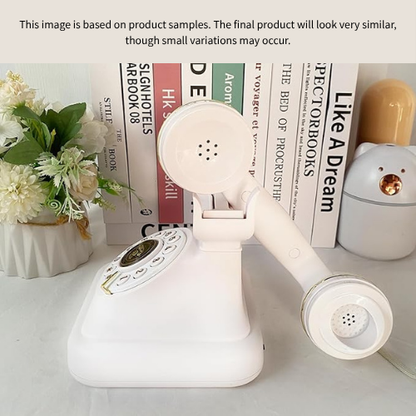 White Rotary Bluetooth Phone