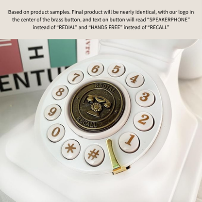 White Rotary Bluetooth Phone